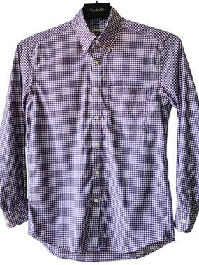 Small Purple Gingham Shirt Traveler Motion Jos A Bank Sz S Mens Check Quick Dry